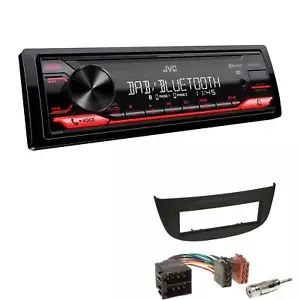 JVC KD-X282DBT Autoradio Bluetooth DAB+ für Renault Twingo II 2007-2014 schwarz - Bild 1 von 5