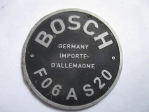 Schild Bosch Typenschild Hupe Oldtimer FO6AS20 FO 6 AS 20 s39 - Bild 1 von 1