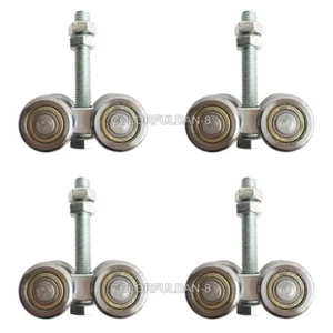 4x schwere Schiebetür Laufrolle Hängerad Industrie Riemenscheibe Lager 400KG - Bild 1 von 11