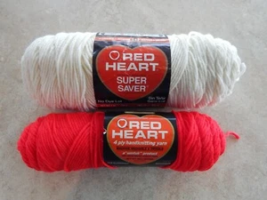 New Red Heart Super Saver/Handknitting Yarn Lot ARAN/JOCKEY RED Acrylic 4-Ply - Picture 1 of 3