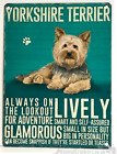 20cm metal Yorkshire Terrier Yorkie lover breed character hanging sign plaque