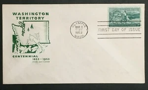 US FDC # 1019 Washington Territory Unaddressed - Picture 1 of 1