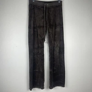 VTG Juicy Couture Velour Track Pants XS P Brown Wide Leg Y2K 2000's Mcbling USA - Picture 1 of 4