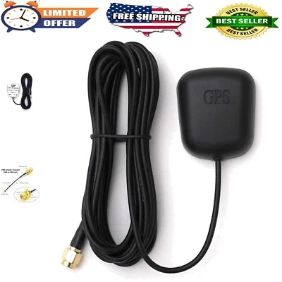 Waterproof GPS Antenna 28dB Gain SMA Magnetic Base 3-5VDC 3 Meter Cable - Image 1 of 4