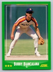 1988 Score # 383 - Buddy Biancalana - Houston Astros - Picture 1 of 2