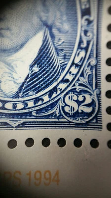 Scott #2875a, Pane of 4 with MAJOR DOUBLE TRANSFER ON RIGHT STAMP, Cat $65.00 - Image 1 of 3