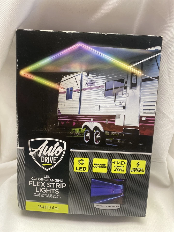 NEW Auto Drive LED Color Changing Flex Strip Lights 18.4 Feet RV Camper Outdoors - Image 1 of 2