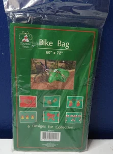Jumbo Bike Gift Bag Wrap Christmas Holiday Xmas Presents 60x72 -Santa & Reindeer - Picture 1 of 3