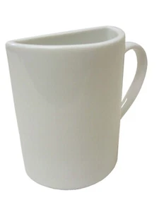 (30723) JARRON FLORERO VIOLETERO MUG PARTIDO GRANDE PORCELANA BLANCO - Bild 1 von 1