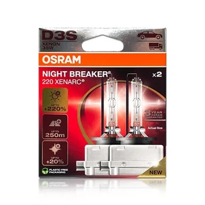D3S: Osram 66340XN2-2HB Night Breaker 220 HID Xenon Bulbs | Pack of 2 - Picture 1 of 9