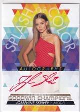 2022 Upper Deck Goodwin Champions Josephine Skriver Splash Of Color Auto Red Ink