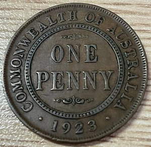 1923 Australian Penny Error Coin (#13) - Picture 1 of 2