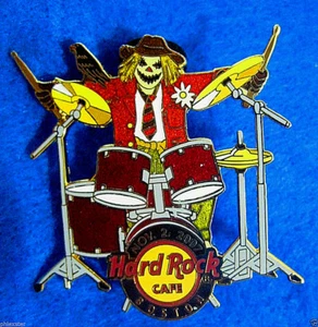 BOSTON PIN HARVEST EVIL SCARECROW MAN DRUMKIT DRUMS 2007 Hard Rock Cafe PIN LE - Picture 1 of 1