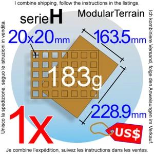 1x MDF Skirmish Movement Tray 5x7 7x5 (H 12,7mm) 20mm Square Base Warhammer 40k - Bild 1 von 3