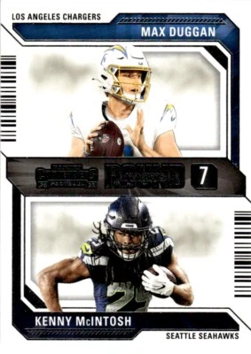 Max Duggan/Kenny McIntosh #25 2023 Panini Chronicles Seattle Seahawks/San Diego - Image 1 of 2