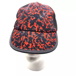 GYM-GO Orange black gray camo Stretch Hat Cap NWT Size S - Picture 1 of 6