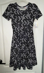 Lularoe Amelia Dress Small NWT Pockets Black White - Picture 1 of 5