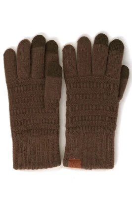 Guantes suaves cálidos de invierno forrados de vellón exclusivos de C.C para mujer color liso Foto 1 de 4