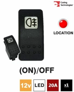 Interruptor Rocker Carling 273.997 V-SERIE CONTURA II NIEBLA 12V (ENCENDIDO)/APAGADO SP LED ROJO - Imagen 1 de 5