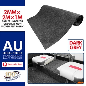 79"x39" 2mm Grey Felt Boat Marine Carpets Yacht Underfelt Non-Slip 2M Width - Picture 1 of 16
