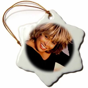 3dRose Tina Turner Ornamento in porcellana fiocco di neve 3 pollici - Foto 1 di 1