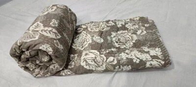 INDIAN HAND BLOCK KANTHA QUILT COTTON BEDSPREAD BLANKET THROW QUEEN SIZE QUILT - Image 1 of 4