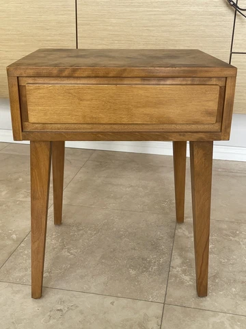 MID-CENTURY NIGHTSTAND DESIGN - CONANT BALL - BIRCH 1960 VINTAGE END TABLE Cover