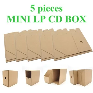 ¡Juego de 5 piezas!! CAJA FUNDA DE PAPEL / CAJA DE ALMACENAMIENTO DE CARTÓN para MINI LP CD - Imagen 1 de 11