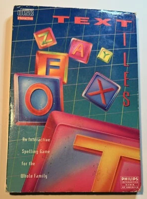 Text Tiles Philips CD-i Game Long Box Free Media Ship USA - Image 1 of 4