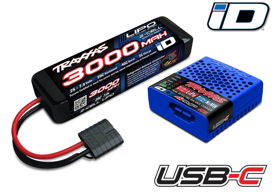 Комплект Traxxas 2985-2S 2s LiPo USB-C с технологией Traxxas iD - Изображение 1 из 1