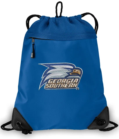 Georgia Southern University Drawstring Backpack Bag MESH MICROFIBER String BAGS Cover