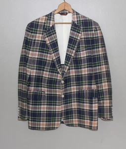 Vintage Redwood & Ross Madras Plaid Jacket Blazer Sportscoat Preppy Ivy Style 42 - Picture 1 of 7