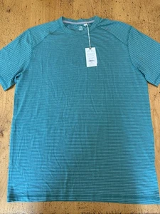 Tasc Performance Carrollton T-Shirt Mini Stripe grün/weiß Bambus Bio Baumwolle - Bild 1 von 8