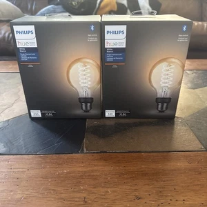 2 Pack Philips Hue 60W Single Filament E26 LED Smart Bulb E26 2100K 530 Lumens - Picture 1 of 5