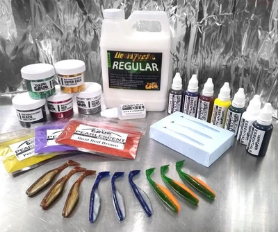 Liquid Plastic SUPER STARTER SET Swimbait Mold plastisol fishing lure making kit - Image 1 of 4