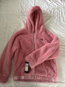 Tommy Hilfiger Girls Fleece Jacket Pale Primrose Full Zip Size Medium 8/10 - Picture 1 of 5