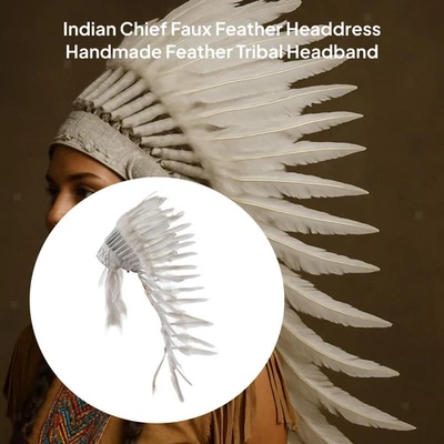 Indian Headdress Indian Headband Headwear for Carnival Dance Festival Masquerade - Image 1 of 4