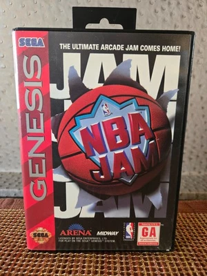 NBA Jam (Sega Genesis, 1994) Complete With Manual + Poster - Image 1 of 4