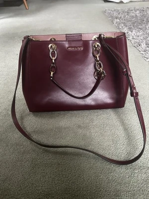New Michael Kors Cynthia Dressy Leather Satchel Bag - Image 1 of 4