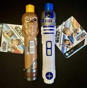 Star Wars Lightsaber Squad Extendable Lightsaber Toy, Chewbacca & R2-D2 Set New - Picture 1 of 7