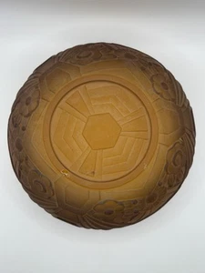 Rare Amber art deco glass bowl made by Jobling mark “regn applied for” - Picture 1 of 16