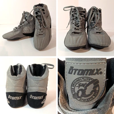 Sapatos Otomix Stingray couro cinza M3000 musculação MMA tamanho masculino 7.5 / feminino 9 - Imagem 1 de 4