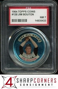 1964 Topps Coins #138 Jim Bouton Yankees PSA 7 - Bild 1 von 4