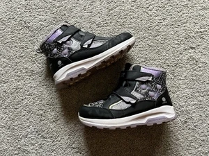 Skechers Kids Girl Size 1 Storm Blazer Waterproof S-Lights Boots Light Up Snow - Picture 1 of 8