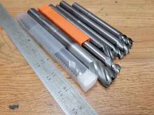 LOT OF CARBIDE END MILLS 1/2 -3/4" - Picture 1 of 2