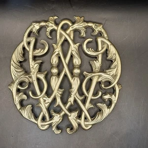 Colonial Williamsburg Cypher Brass Trivet  CW10-14 1950 Virginia Metalcrafters - Picture 1 of 12