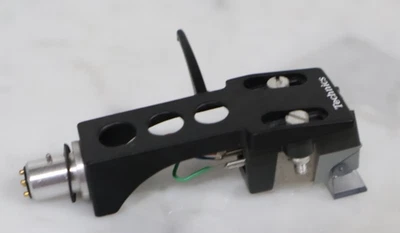 Nice Clean Used Technics SL-1200 Black Aluminum Headshell W/ Acutex Cartridge US - Image 1 of 4