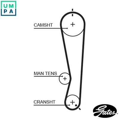 TIMING BELT 5591XS FOR TOYOTA DAIHATSU SIRION TREVIS CHARADE MOVE CUORE/Mk 1.0L - Image 1 of 4