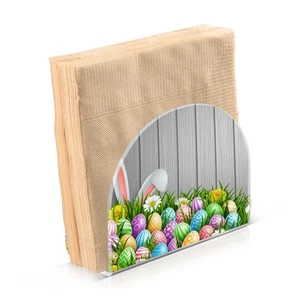 Easter Grass Eggs Napkin Holder for Table Kitchen Decor Acrylic Paper Napkin ... - Picture 1 of 8
