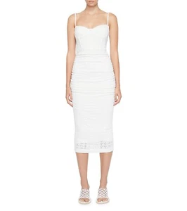Jonathan Simkhai Women's Moira Broderie Midi Dress S B4HP - Picture 1 of 3